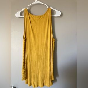Mustard yellow Old Navy Luxe ribbed Women’s Tank Top Size L